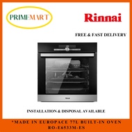 RINNAI *NEW LOW E GLASS* RO-E6533T-EB *MADE IN EUROPE 77L BUILT-IN OVEN - 1 YEAR WARRANTY!  FREE TEFAL INGENIO 24cm WOK