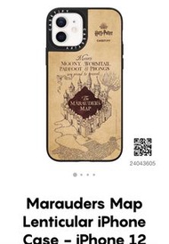 iPhone 12/ 12 pro Casetify feat Harry Potter Marauder's Map Lenticular case 絕版 全新 透鏡變色