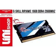 Ram MEMORY LAPTOP SODIMM GSKILL G.SKILL DDR4 16GB 2666MHZ PC4-21300
