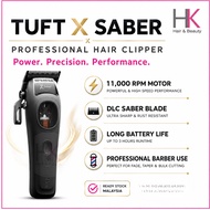TUFT X SABER Professional Hair Clipper Cordless Barber Clipper 11000RPM Vector Motor DLC Blade USB-C