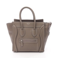 【二手】Celine CELINE托特包 Luggage Micro Shopper 167793 灰褐色皮革 Luggage Micro Shopper 女款二手 B