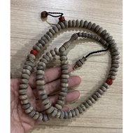 TASBIH dan gelang RARE TERAS KAYU LARAK SALAH fosil tenggelam 10-11mm 99biji pemisah marjan merah si