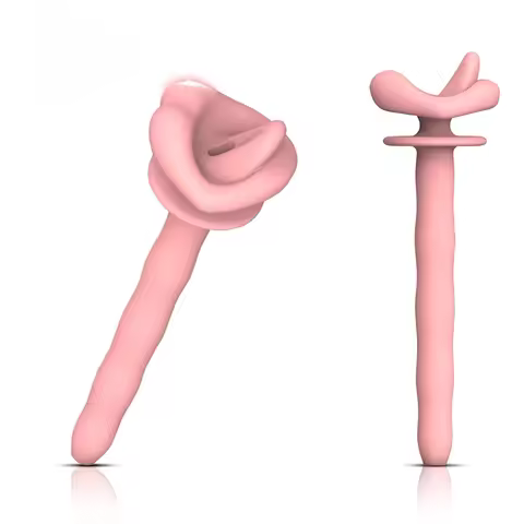 New Silicone Tongue Shaped Hollow Eyebar with Chastity Lock Accessories, Catheter for Men, SM Urethr