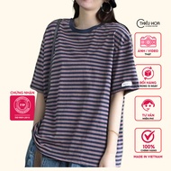 Middle-aged women's t-shirt, high-quality woven fabric, soft and smooth elastic Thieu Hoa B0501