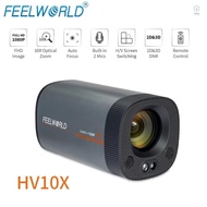 hilisg) FEELWORLD HV10X Professional Video Camera 1080P Webcam with 2 Built-in Mics And Remote Control Auto Focus 10X Optical Zoom for Conference Vlogging Recorder Blogger