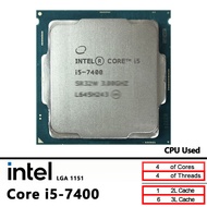 Intel | Intel Core i5-7400 i5 7400 Used 3.0 GHz Quad-Core Quad-Thread CPU  6M 65W LGA 1151