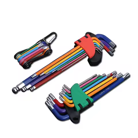 Allen Key 1.5-10mm Socket Wrench Set Colorful Double-End Torx Star L Ball-End Hex Allen Key Universa