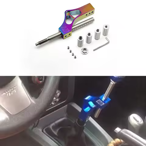 Adjustable Shift Extension Shifter Knob with Adapters Height Lever Extension Gear Shifter Extender K