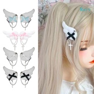 Mary Cool Girl Bowknot Hair Clip Teens Girl Side Clip Goth Girl Subculture Hair Pins
