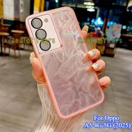 Casing for Oppo A5 4G 5G 2025 CPH2727 CPH2735 Laser Feather Sticker Soft Case Lens Protection Soft T