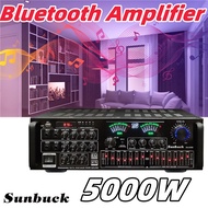 Sunbuck 5000W PowerAmplifier Home Equalization Adjustment Karaoke Amplifier Bluetooth Support 12 inch speaker USB SD FM
