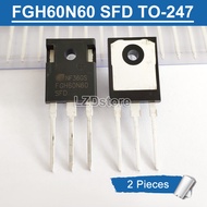 2pcs FGH60N60 SFD TO247 FGH60N60SFD TO-247 60N60 60N60SFD 600V/60A IGBT Transistor new original IC