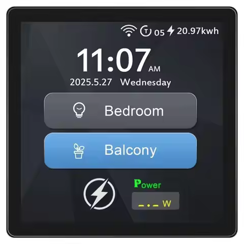 EYFL-Zigbee 3.0 4-Inch Intelligent Touchscreen Switch Smart Home Tuya App Remote Control Featuring T