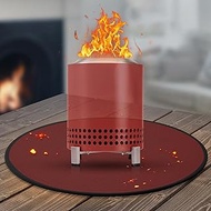 20'' Fire Pit Mat for Solo Stove Mesa/XL Tabletop Fire Pit,4-Layer Fireproof Heat Resistant Under Grill Mat for Table Top Fire Pit,Easy-to-Clean Waterproof &amp; Non-Slip for Table Top Protection-Red