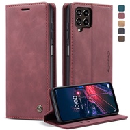 Thinmon for Samsung M53 5G/M33 5G Case Wallet Card Slots Flip Cover Leather Shockproof Casing for Sa
