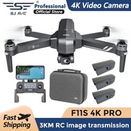 COD ☬SJRC F11 F11S 4K Pro Camera Drone Profesional 3KM 5G WIFI GPS with EIS 2-axis Anti-Shake Gimbal k❂
