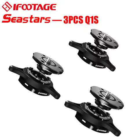 IFOOTAGE 3PCS Seastar Q1S, Quick Release Plate, Upgrade Camera Quick Connect Tripod Mount Compatible