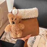 Lamb Fleece Women's Furry Bag Korean Version High-End Furry Bag