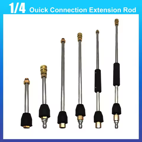 Extension Wand for High Pressure Wash Gun - 15/35/50cm M14 Thread/1/4 Quick Connect Car Wash Accesso