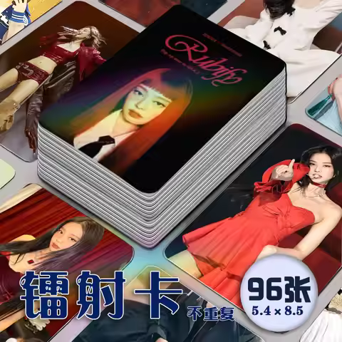 96pcs Jennie Kim Jennie Ruby Jane Photo Laser Mini Card Photo Wallet Small Cards