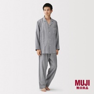 MUJI Men Side Seamless Double Gauze L/Slv Pajamas