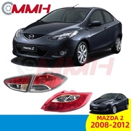 For Mazda 2 Mazda2​ tail lamp (2008-2012) Sedan เสื้อ​ไฟท้าย ไฟท้าย​แต่ง ไฟท้ายไฟเบรค​ ไฟเลี้ยว Tail