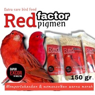 pakan pencerah warna bulu kenari RED factor pigmen 150gr