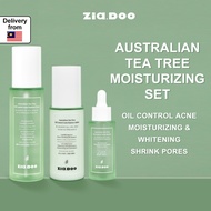 ZIA.DOO Australian Tea Tree Moisturizing 8D Hyaluronic Acid Brighten Skin Toner (100ml) + Lotion (80