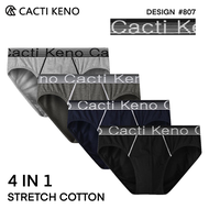 Cacti Keno 4Pcs Mens Organic Cotton Classic Brief Cotton Briefs Sale Men's Original Brand Underwear 