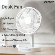 Desk Fan,Table Fan, usb Charging Fan, Portable Desktop Fan, Camping Fan,Night Light Fan