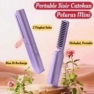 PROMO Sisir Catok Pelurus Pengering Perawatan Rambut Wanita Permanen 2