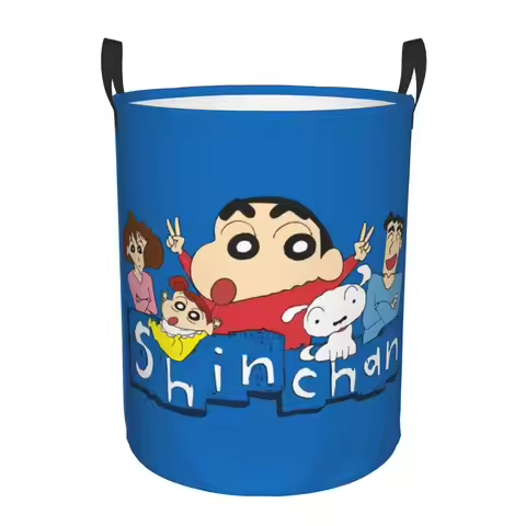 Anime C-Crayon S-Shin C-Chan Laundry Hamper Large Clothes Storage Basket Book Socks Bin Organizer fo