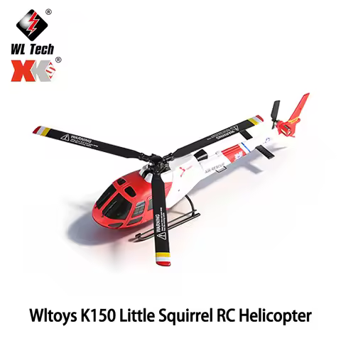 Wltoys K150 Little Squirrel RC Helicopter AS350 4CH Brushless Model Pressure Optical Fow Fixed High 