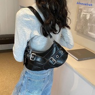 BLUEVELVET Y2k Shoulder Bags, Harajuku Y2K Belt Buckle Armpit Bag, Vintage Gothic Casual Punk Spicy 