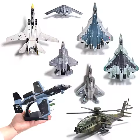 DIY Creative Military Series Building Blocks AH-64 Attack Helicopter F14 SU57 F22 Stealth Fighter He