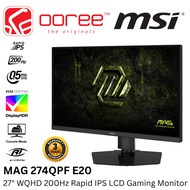 MSI 27" MAG 274QPF E20 WQHD (2560x1440p @200Hz) LED Rapid IPS LCD Gaming Monitor (0.5ms, Input: HDMI