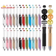 50Pc Plastic Beaded Pens Beadable Pens 4-In-1 Beaded Ballpoint Pens Making Graduation Supplies A