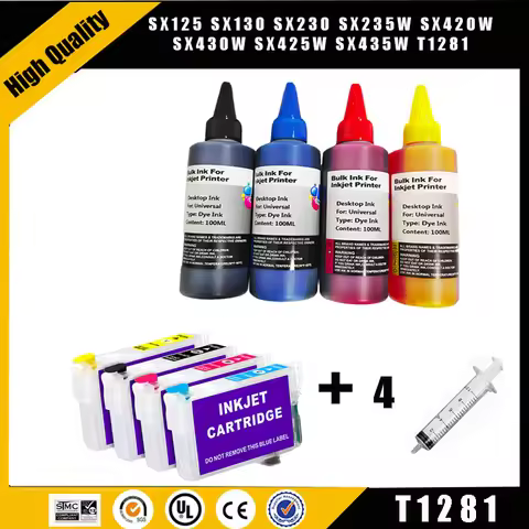 einkshop t1281 Refillable Ink Cartridge for epson sx130 sx235w S22 SX230 SX235W SX420W SX440W SX430W