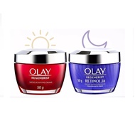 (แพ็คคู่สุดคุ้ม) Olay Regenerist Anti-Aging Micro-Sculpting Moisturizer Cream Day + Retinol24 Night 