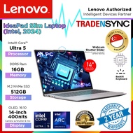 Lenovo Newest Laptop Model | IdeaPad Slim 5 14IMH9 83DA0003SB | Intel® Core™ Ultra 5 125H 14Core Processor | New In-built AI Boost NPU | Intel Arc Graphics | 16GB DDR5 7467MHz Ram | 512GB SSD | 2YR LENOVO Warranty (Ready Stock)