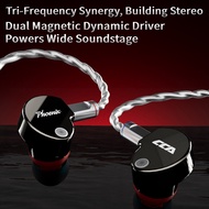 CCA Phoenix เครื่องเสียงแม่เหล็กแบบคู่/Phoenixหูฟังไฮไฟไดอะแฟรม LCP ประสิทธิภาพสูง