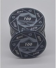 25 x EPT European Poker Tour 100 Ceramic Poker Chips 10g