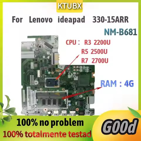 For Lenovo Ideapad 330-15ARR Laptop motherboard.EG534/EG535 NM-B681 With R3-2200U/R5-2500U/R7-2700U 
