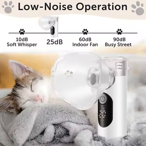 Portable Pocket Veterinary Nebulizer Compressor Mask Nebulizer for Cats Dog