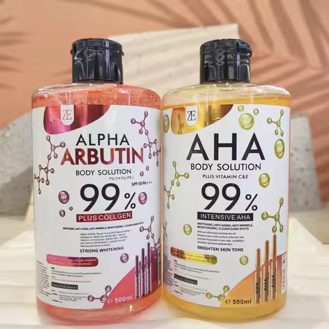 500ml AHA Body and Face Serum Water Moisturizing and Smoothing Facial Skin Arbutin Body Essence Wate