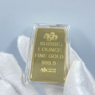 Swiss Bank Gold Bar Commemorative Coin 1 oz Alien Gold Coin Coin Foreign Currency Square Gold Plated