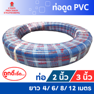 Union รวม3 ท่อดูดน้ำ สายดูดน้ำ PVC สีน้ำเงินเข้ม ขนาด 2 นิ้ว และ 3 นิ้ว ยาว 4 เมตร/ 6 เมตร/ 8 เมตร/ 