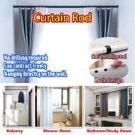 SG Stock 32mm Diameter Window Curtain Rod/Hanger Heavy Duty Compression/Tension Rod No Drill No Nail