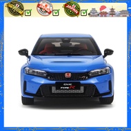 PAUDI MODEL 1/18 Miniature Car 2023 Civic TYPE-R FL5 Diecast Model Car Blue