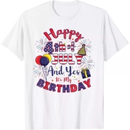 New Happy 4Th Of July And Yes Its My Birthday 4Th Of July T-Shirt